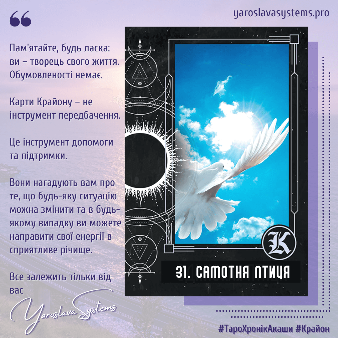 31. Самотня птиця
