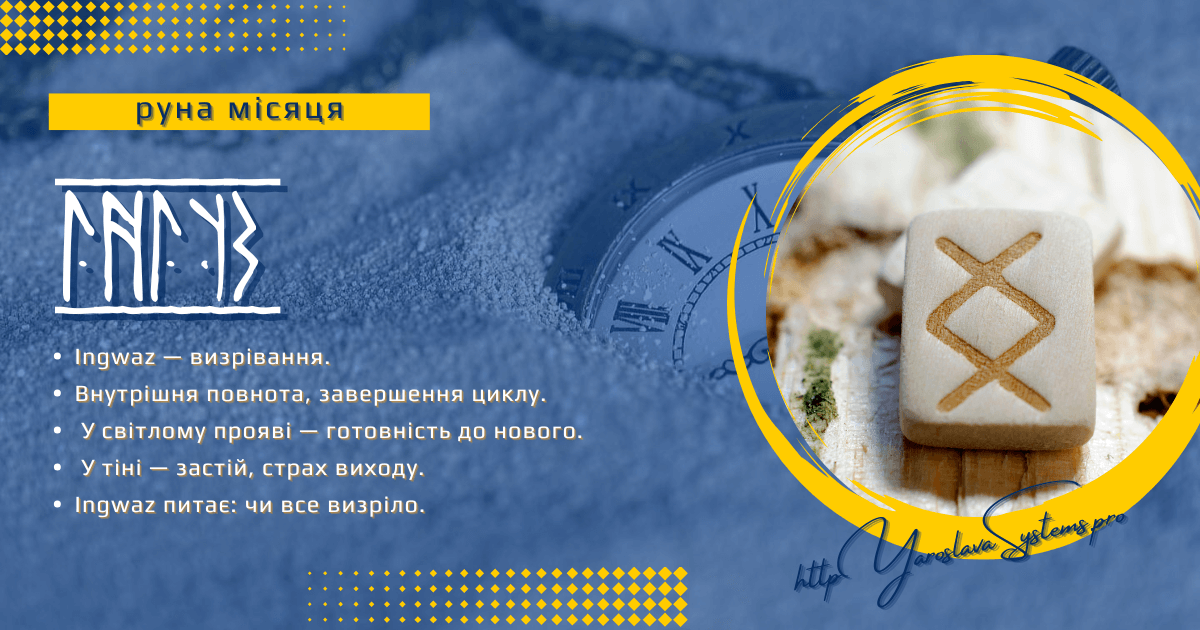 Ingwaz — руна місяця | Дозрівання, цілісність і внутрішня сила